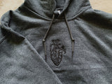 gothic embroidered heart hoodie