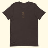 brown "growth" embroidered t-shirt