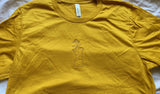 golden "growth" embroidered t-shirt
