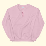baby pink "growth" embroidered crewneck