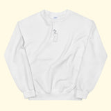 white "growth" embroidered crewneck